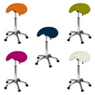 Saddle seat stool "Pony de luxe", 24 colours possible