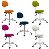 Milo" roller stool, 24 colours possible