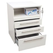 Foot cabinet with UV compartment and 3 sockets